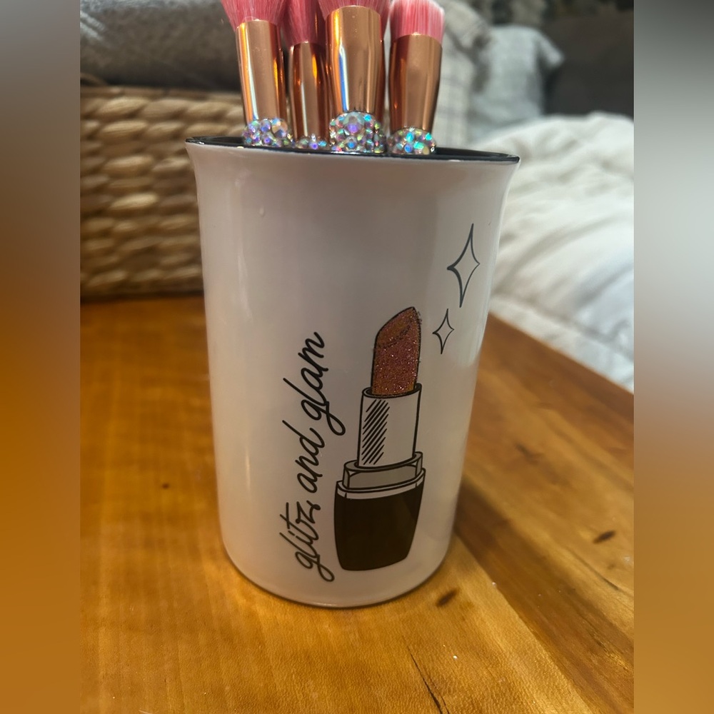 Makeup brush ceramic cup/holder π - Picture 3 of 5